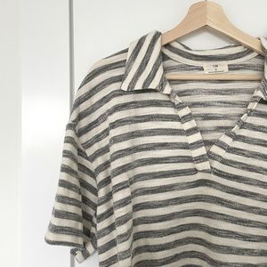 Anthropologie Comfy Polo Lounge Tee + Shorts Set